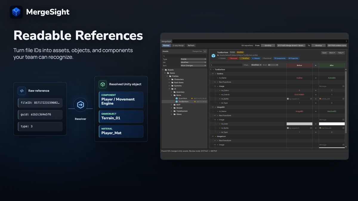 MergeSight: Review & Merge for Unity Assets