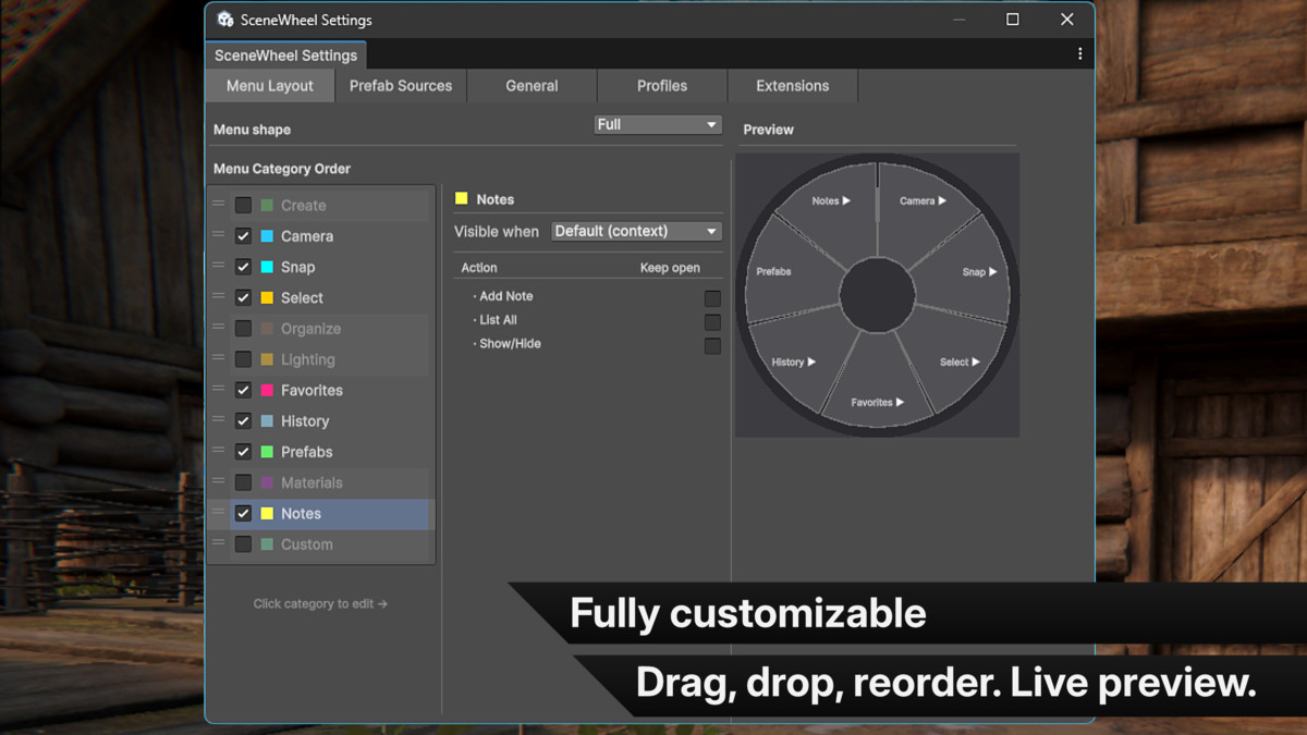 SceneWheel - Radial Tool Menu for Scene View