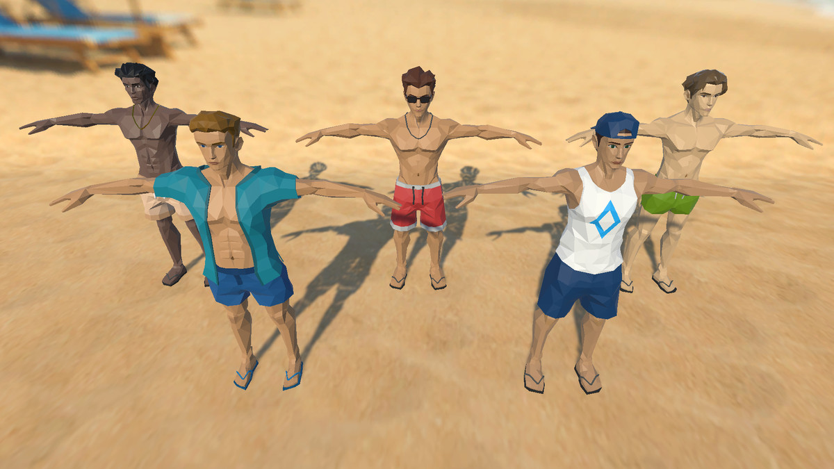 LowPoly Beach Characters