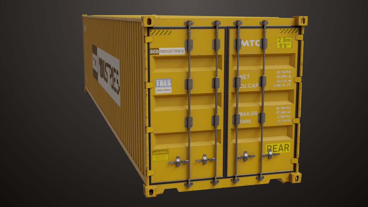 5 Cargo Container Single Mat URP HDRP Textures