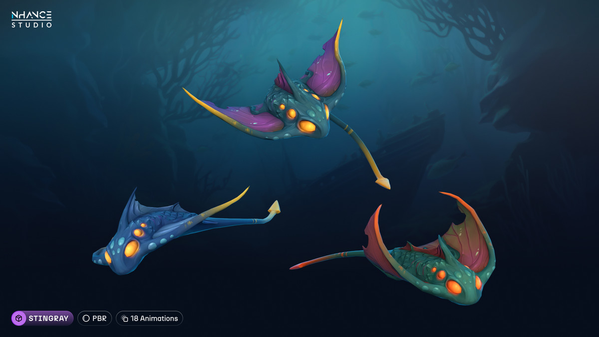 Stylized Sea Animals Bundle