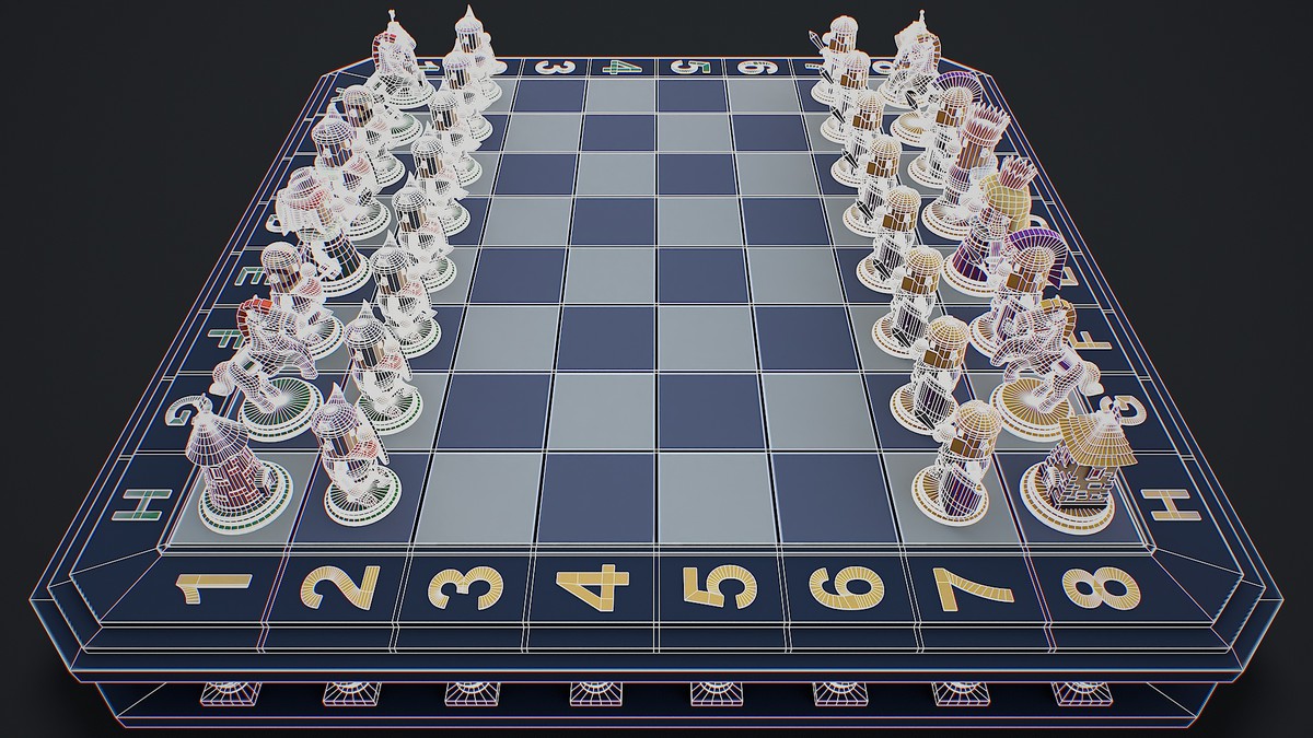 Chess game ready 3d model
