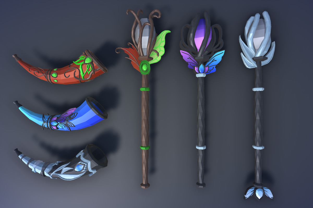 900 Low Poly Fantasy RPG Weapons - Ultimate 3D Pack