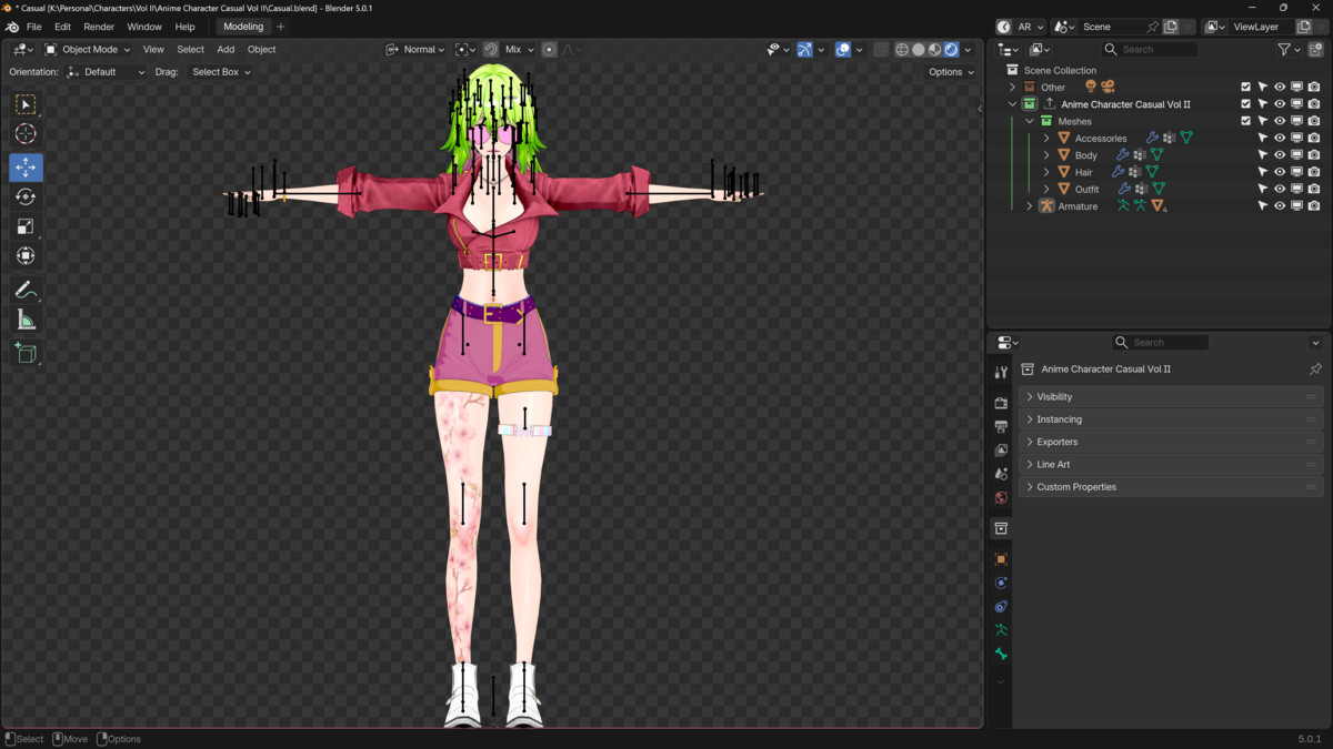 Anime Character Casual Vol II