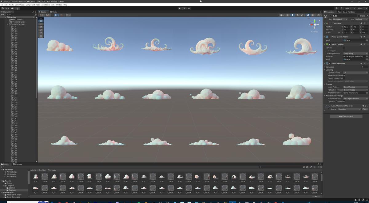 Stylized Cartoon Clouds and Weather Icons Pack (111 2K PNG Textures with Alpha)