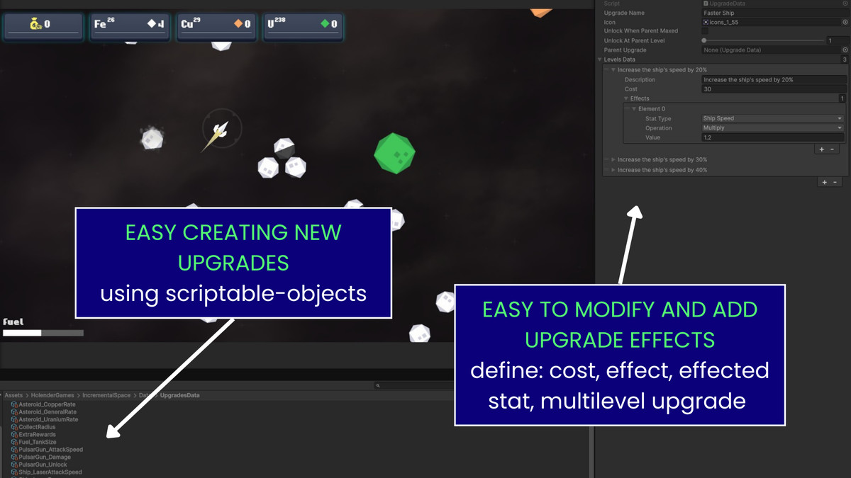 Space Incremental/Upgrade Game Template