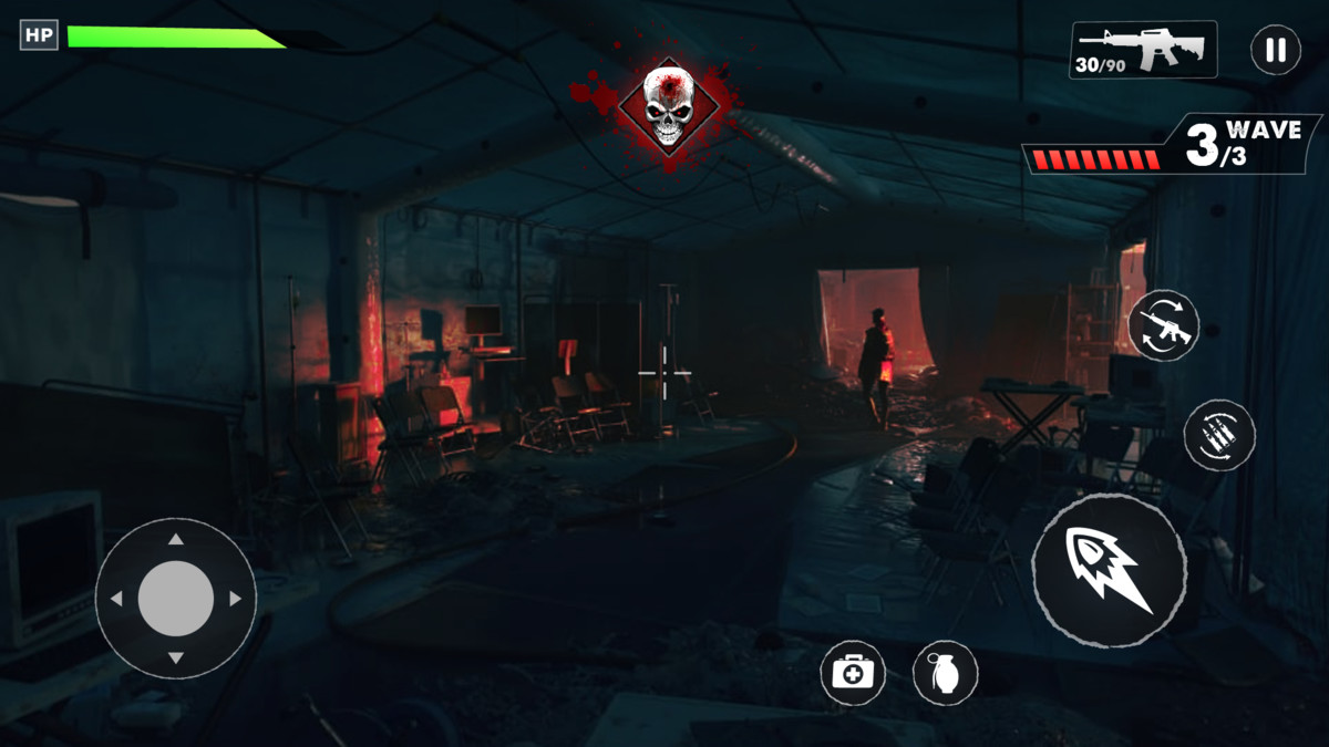 Zombie FPS Shooter Game GUI - Survival & Action HUD Pack