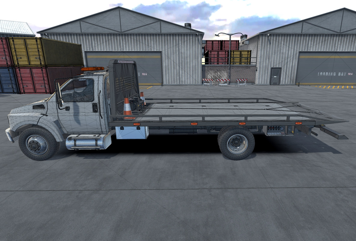 Rollback towing truck