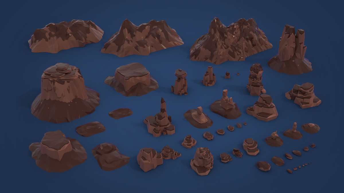 Mars Colony - Low Poly 3D Models Pack