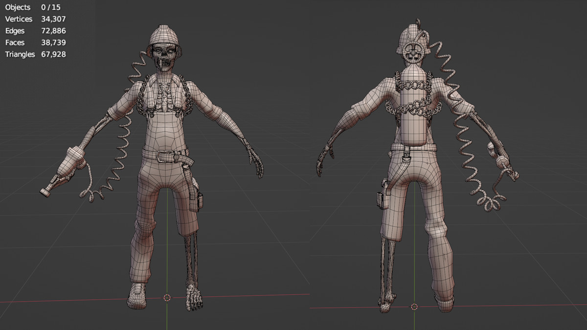 Zombie Builder with Nail Gun | Worker