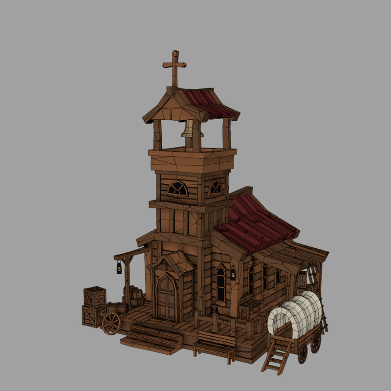 12 Wild West Buildings Pack