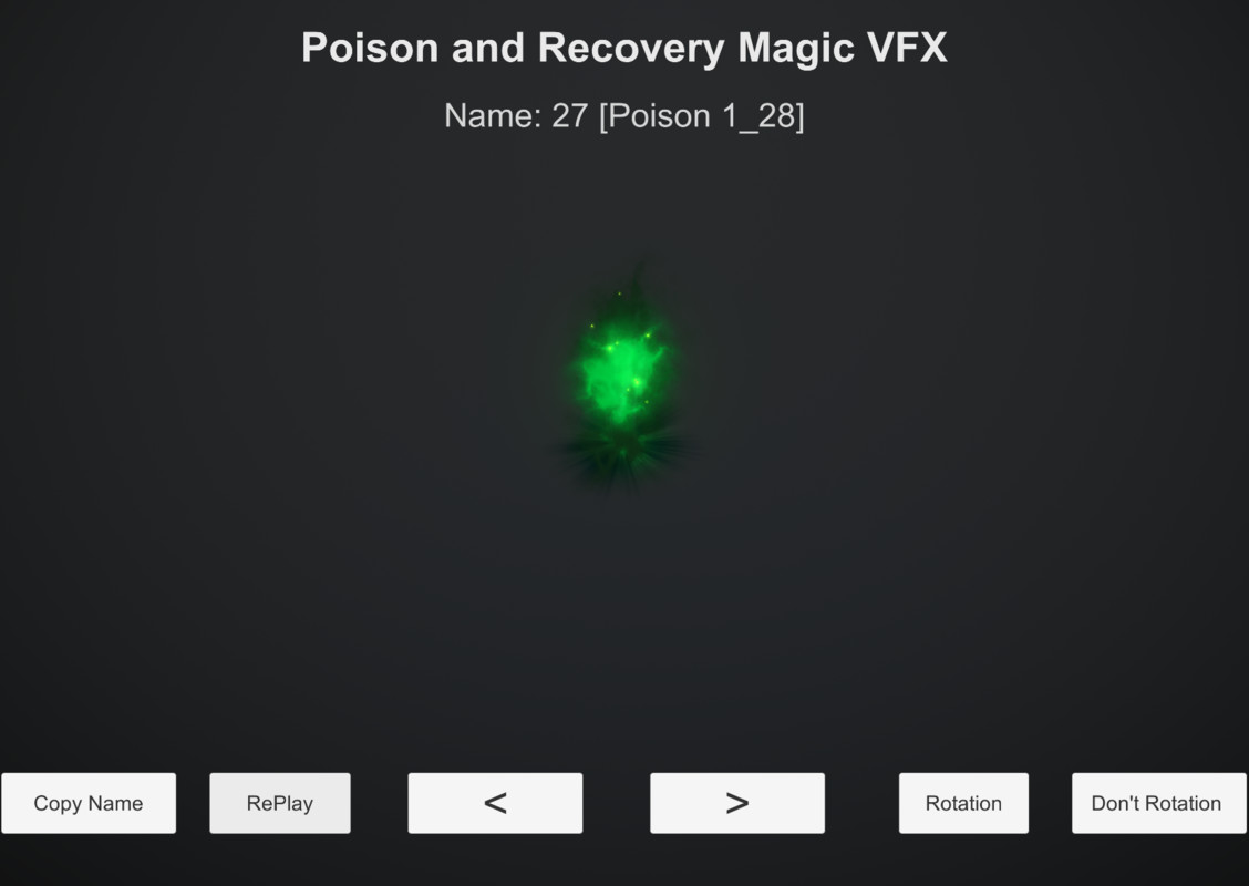 Poison and Recovery Magic VFX