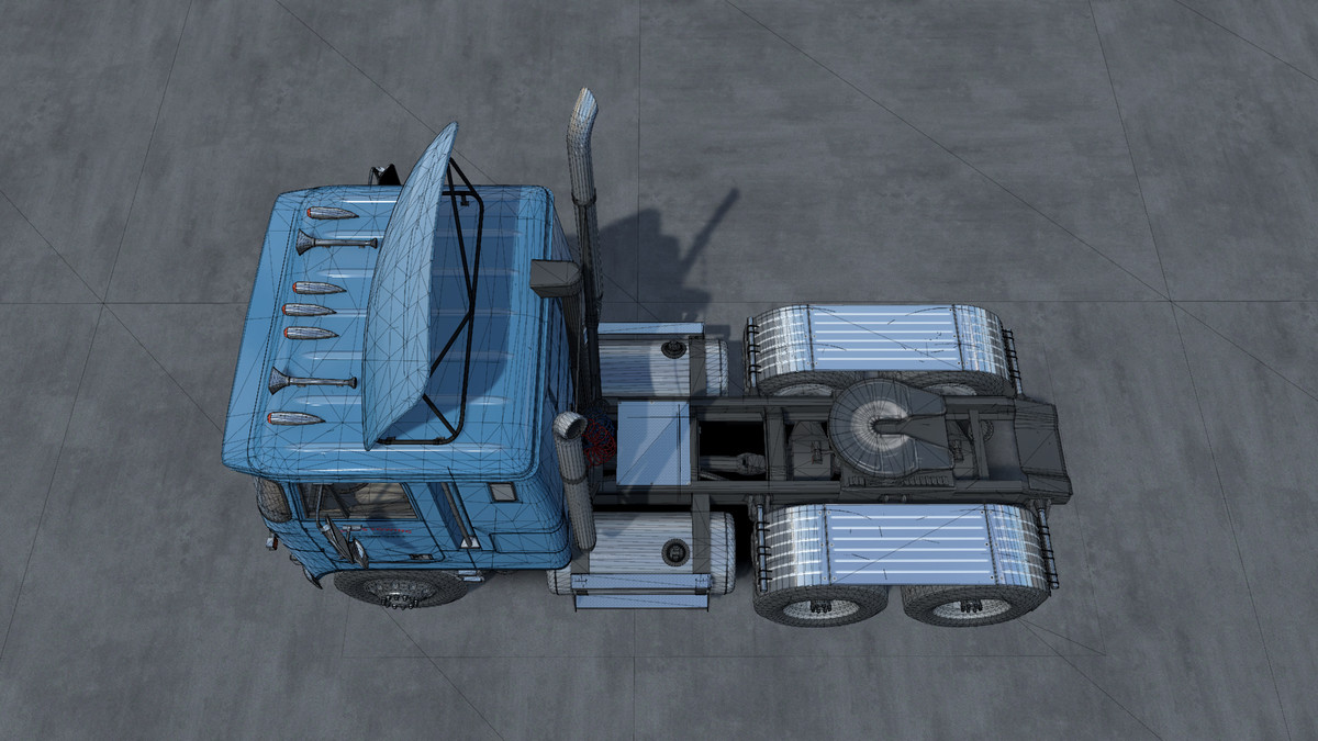 Cabover truck with fuel trailer