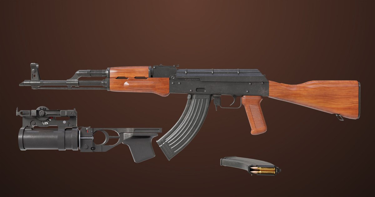 Light Machine Gun 10 Wood URP HDRP Textures