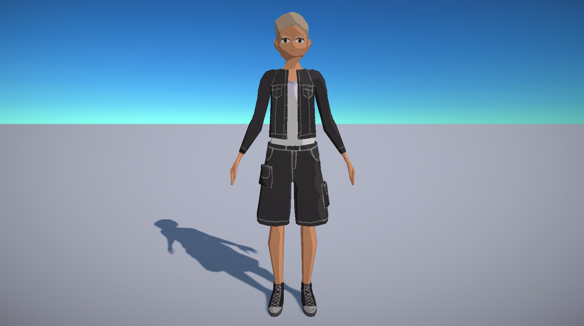 (URP) Casual Boy & Girl low poly characters