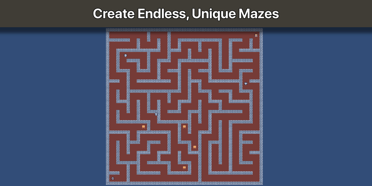 Maze Generator Pro 2D – Procedural Tilemap Level Builder with Labyrinth Design
