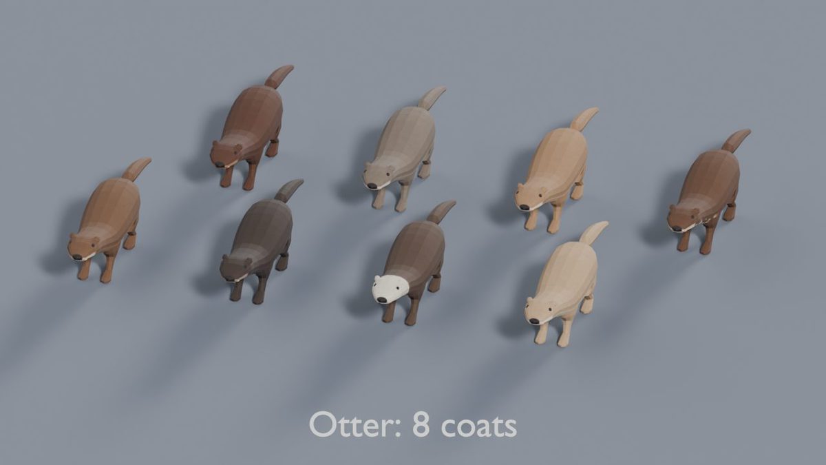 Animated Low Poly Animals Pack 2 | Fox, Cow, Cat, Pig & More | 112 Variants