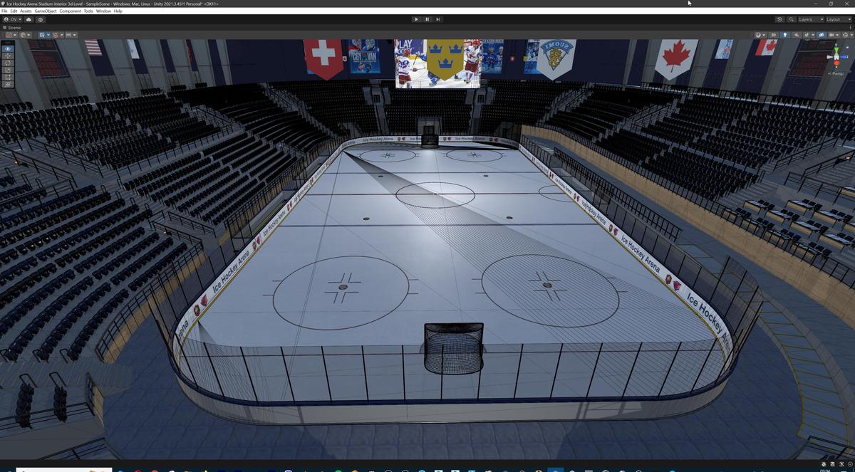 Modular Ice Hockey Arena Stadium Interior 3d Level