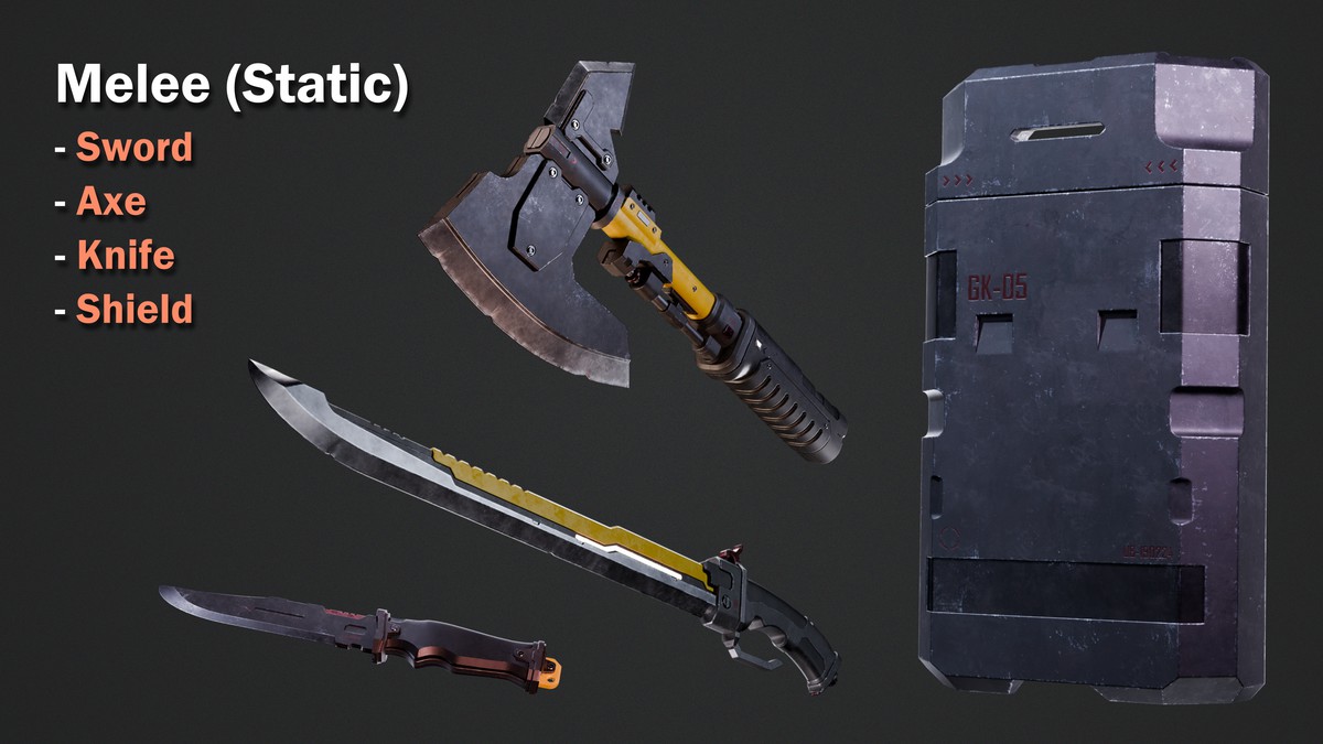 Sci-fi Weapons - Complete Bundle (Rigged & Animated)