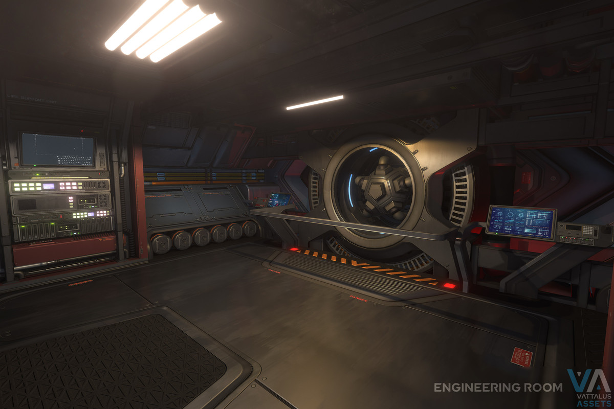 Spaceship with Full Interior: Minerva Corvette