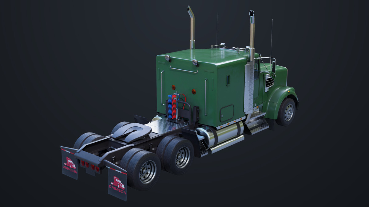 Heavy Truck Chassis 07 Green URP HDRP Textures
