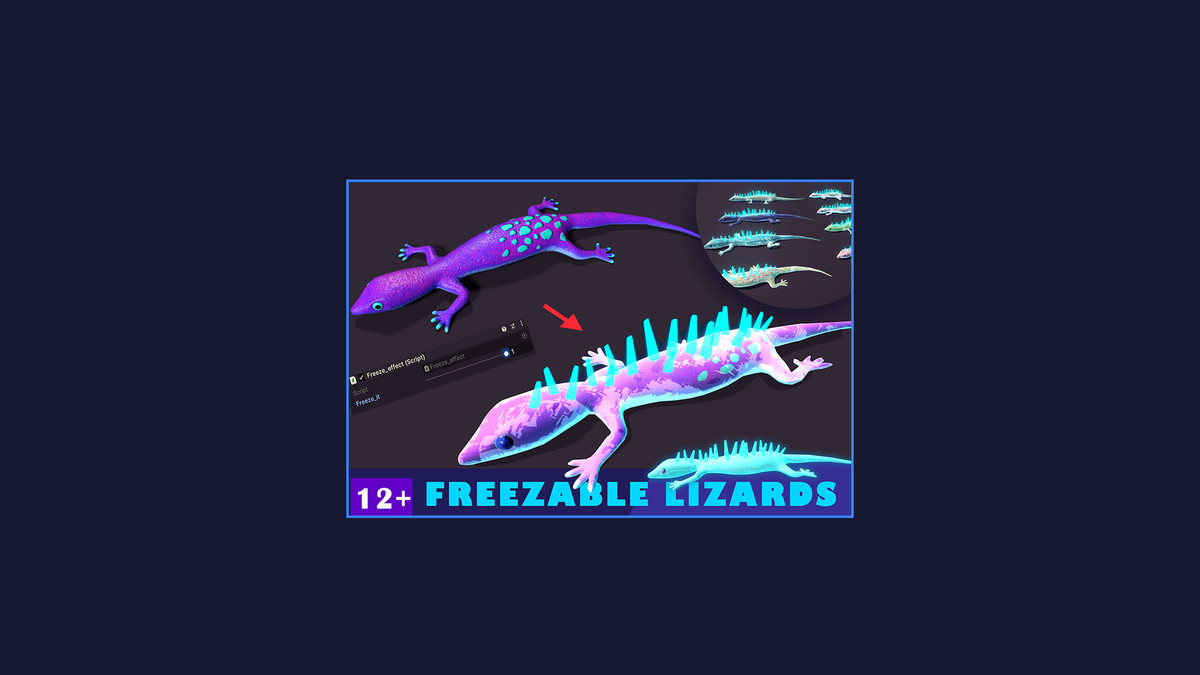 Freezable Lizards Pack 3D