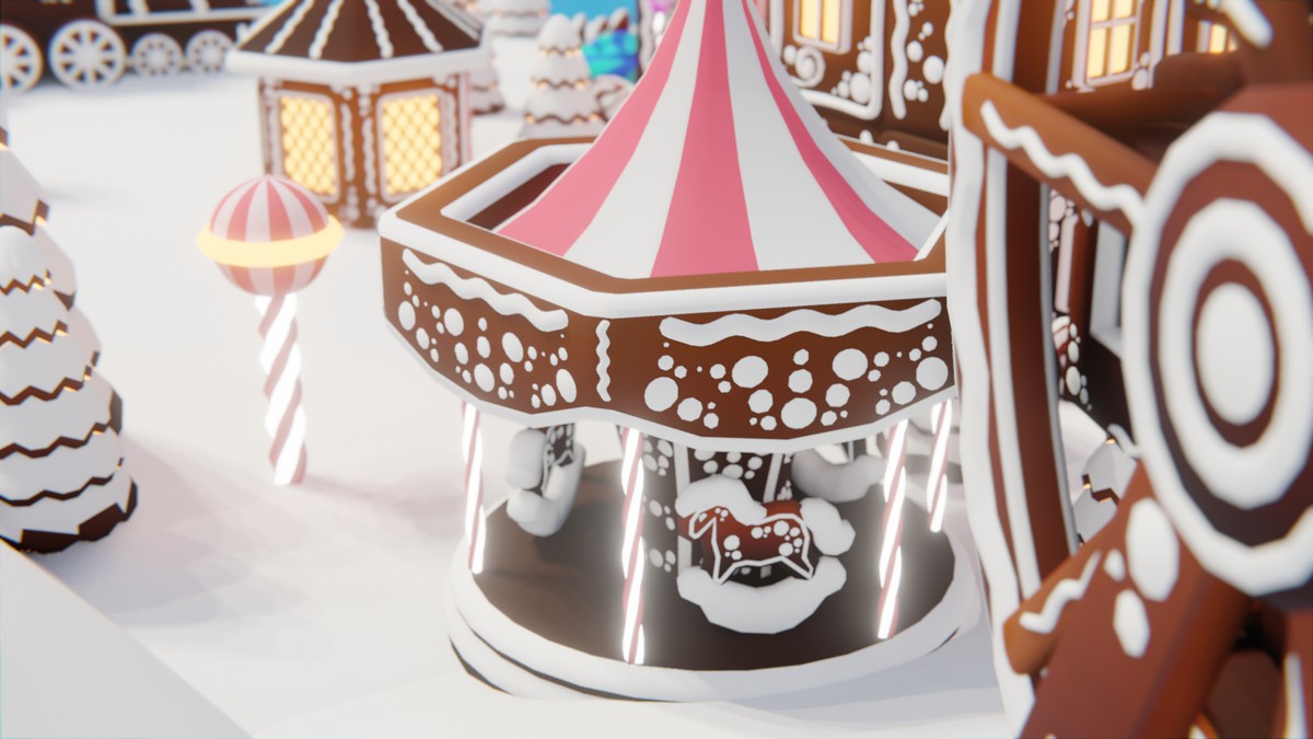 Low Poly Gingerbread Village by IGS