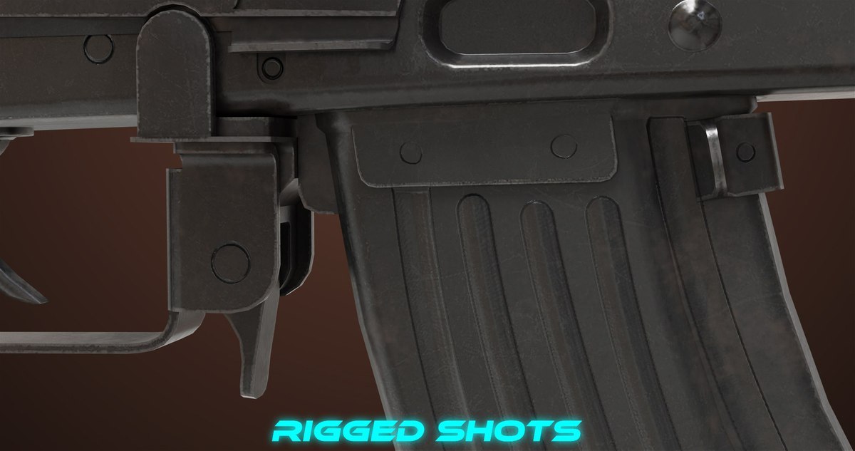 Light Machine Gun 10 Wood URP HDRP Textures