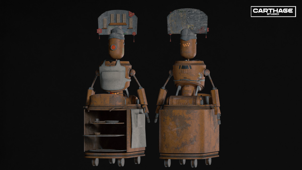 Vendor Robots NPC Bundle – 6 Rigged Game-Ready Characters