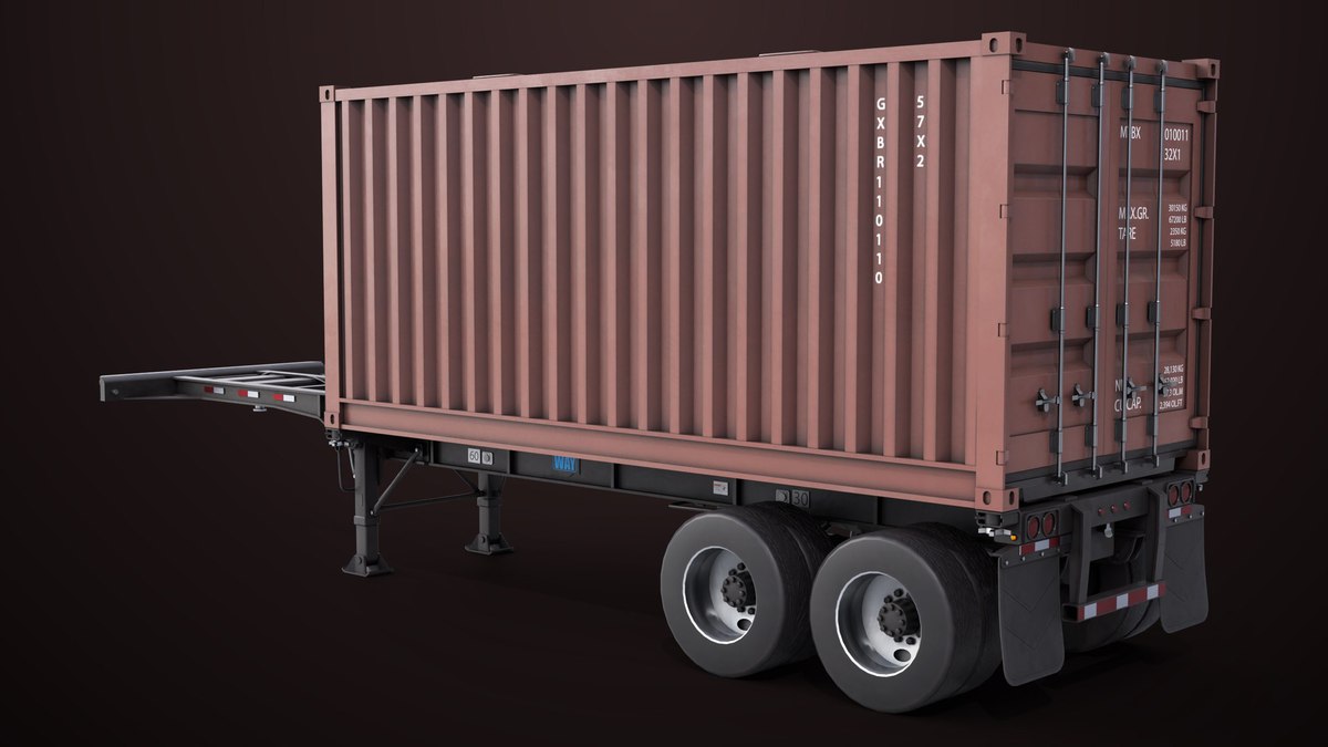 Container Carrier Trailer 03 URP HDRP Textures