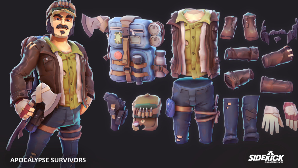 Apocalypse Survivors – Sidekick Modular Characters by Synty