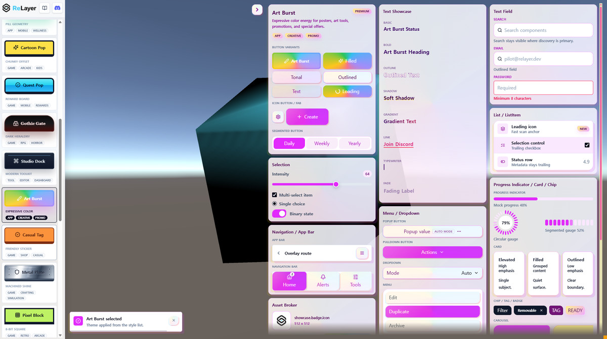 ReLayer - React UI Framework for Unity