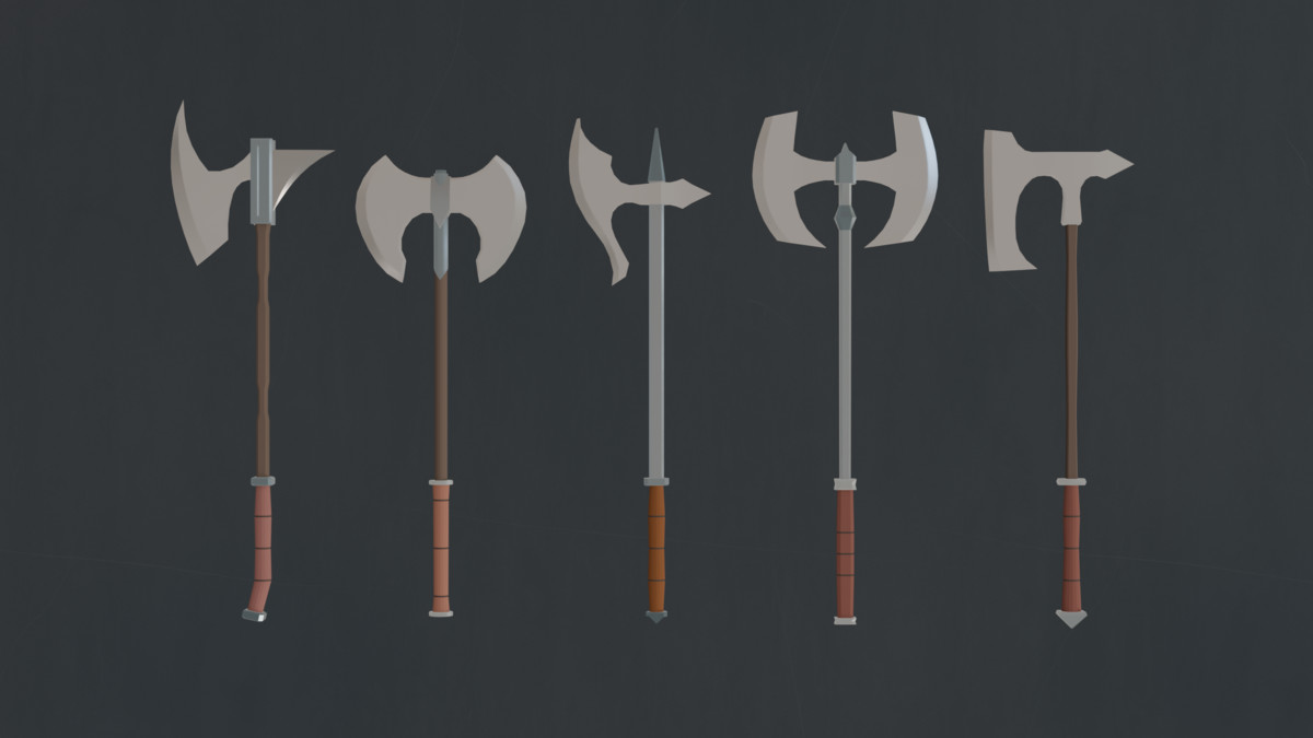 RPG Melee Weapon Pack, Low Poly, Game-Ready