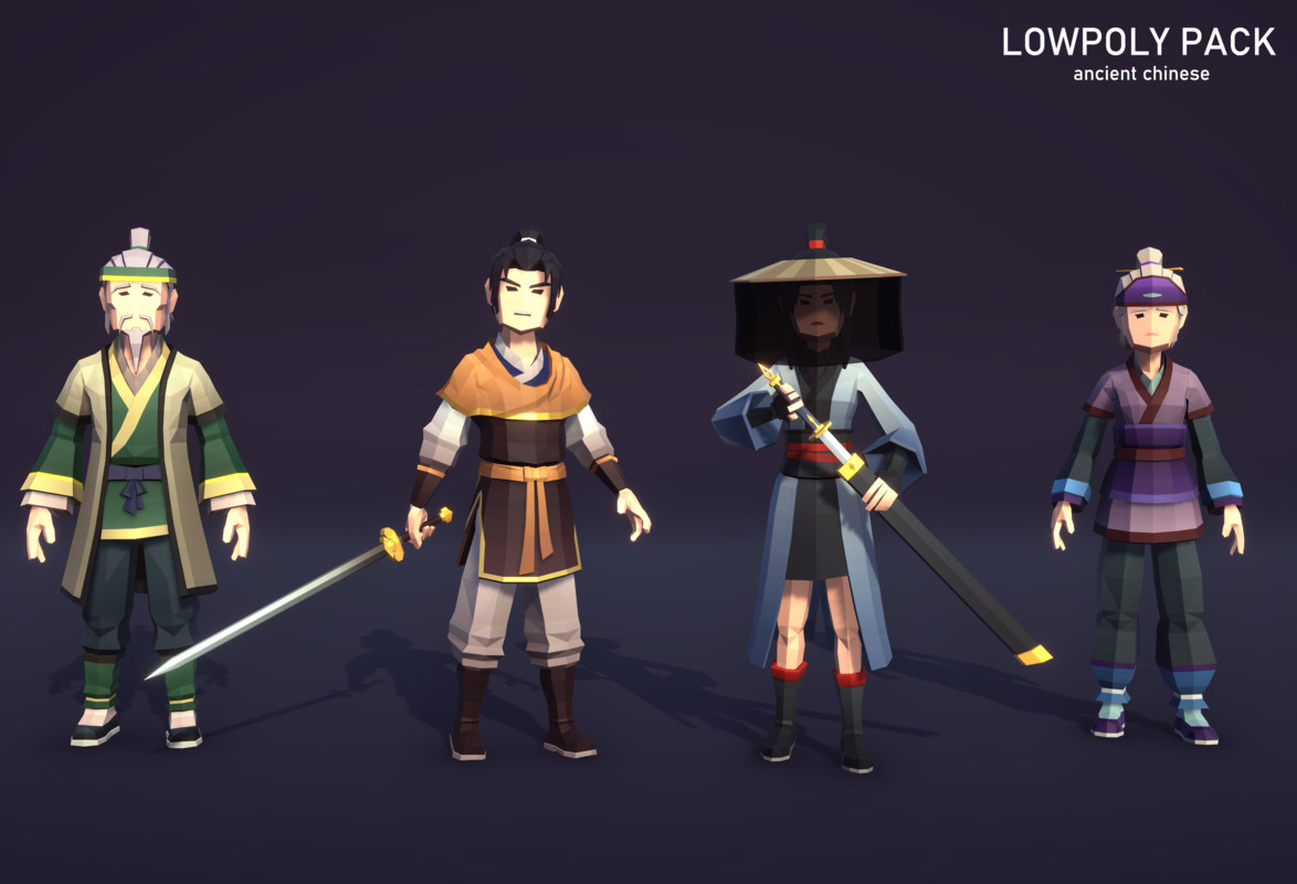 LowpolyPack_Ancient Chinese