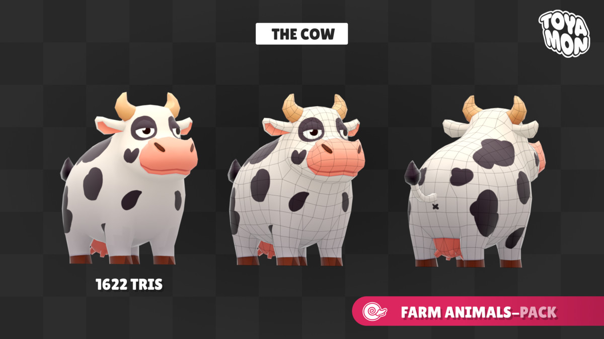 Stylized Farm Animals Pack - Low poly