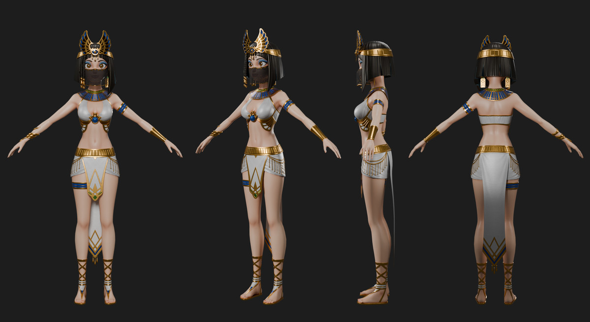 HQ Egyptian Queen(well-proportioned figure)-Animation