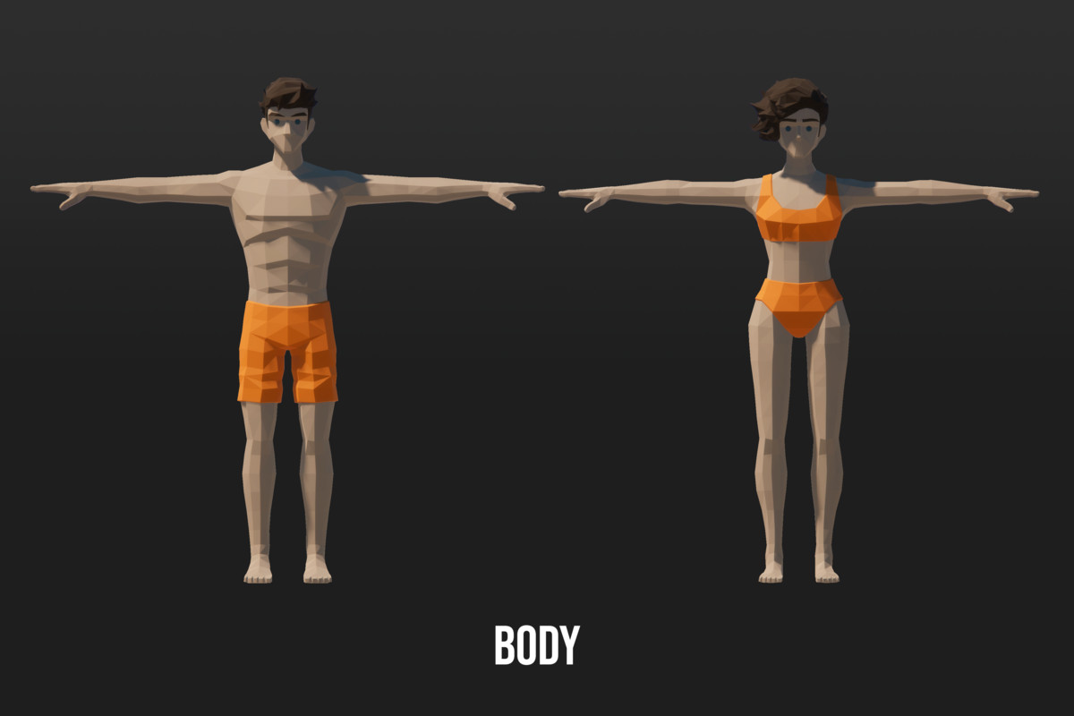 Low Poly Sci-Fi Characters