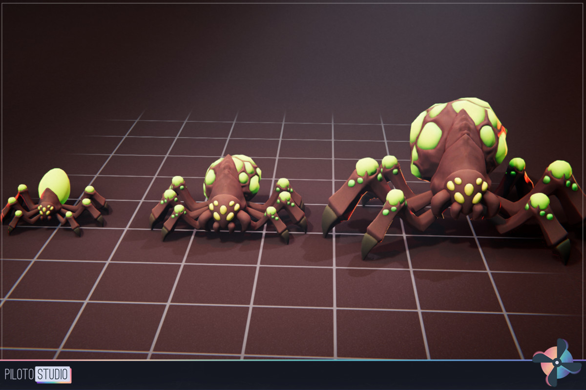 Spider Poison - 3 Characters + Animations