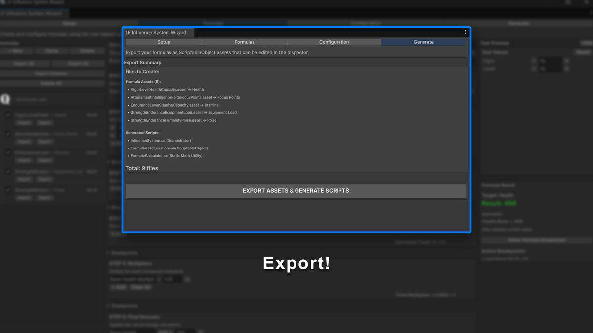 LF Attribute Forge Pro: No Code Stat Generator with Stat Influences and Scaling