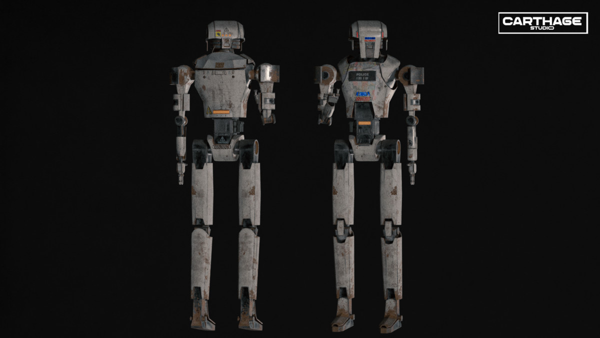 Security Robot NPC Bundle – 5 Rigged Game-Ready Characters