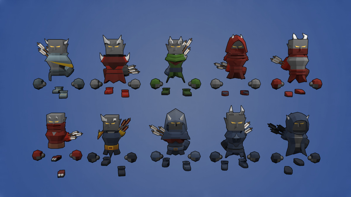 Low Poly Cubic Demons - 3D by Shokubutsu