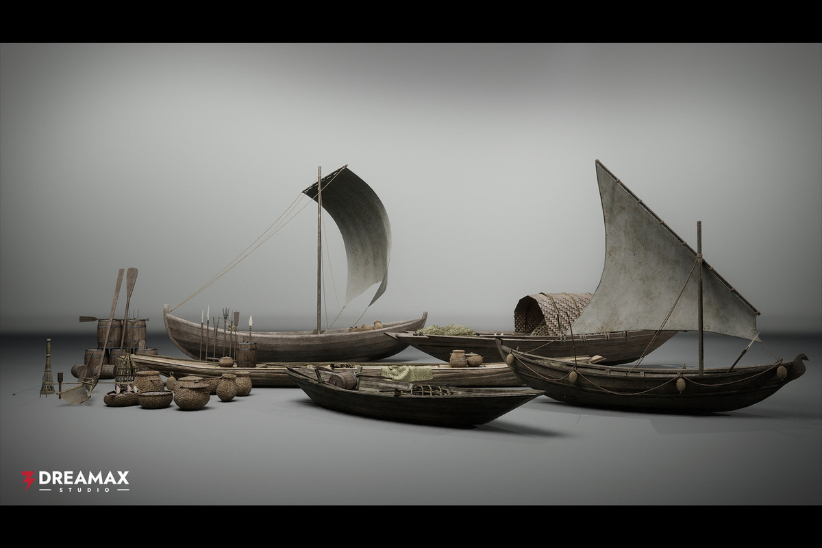 Medieval Fishing Boats Pack Vol. 2 – Fishing Tools & Traps