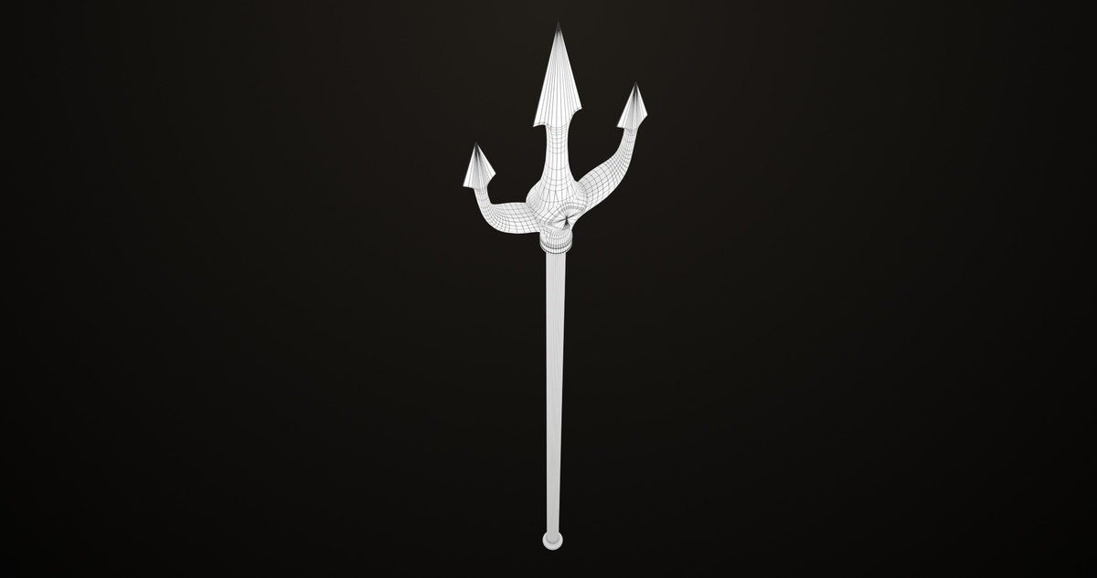 Medieval Trident 03 Gold URP HDRP Textures