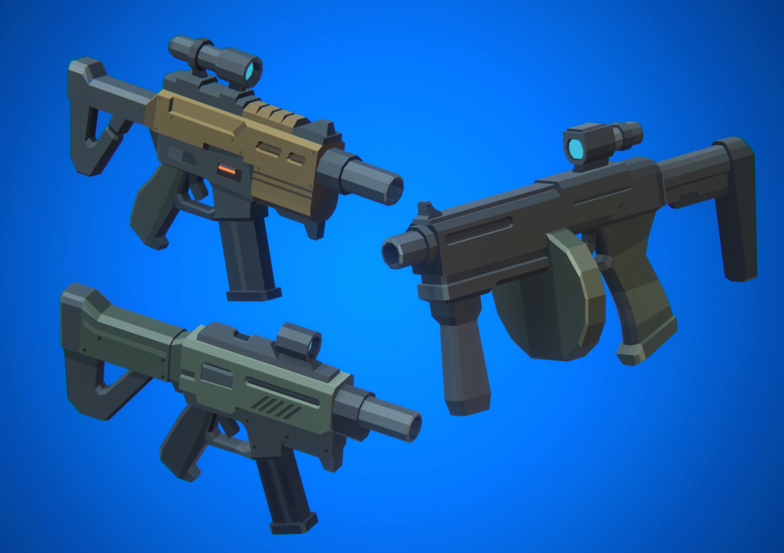 Sci-Fi Low Poly Guns Pack - Sector Delta | Cosmic Retro