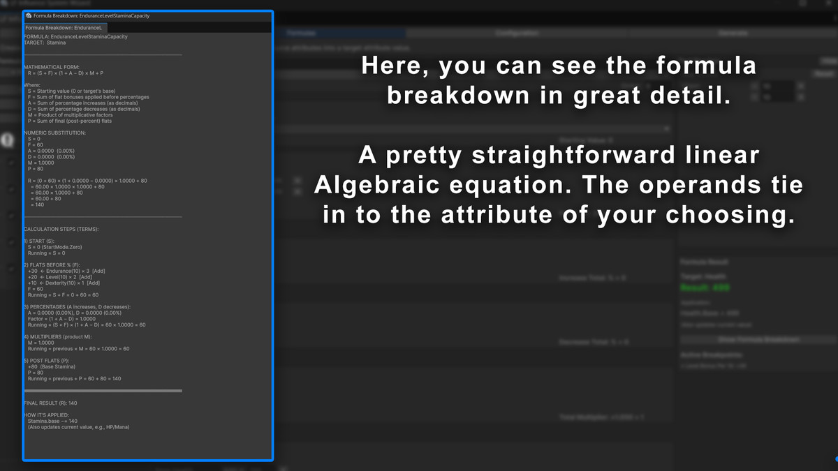 LF Attribute Forge Pro: No Code Stat Generator with Stat Influences and Scaling