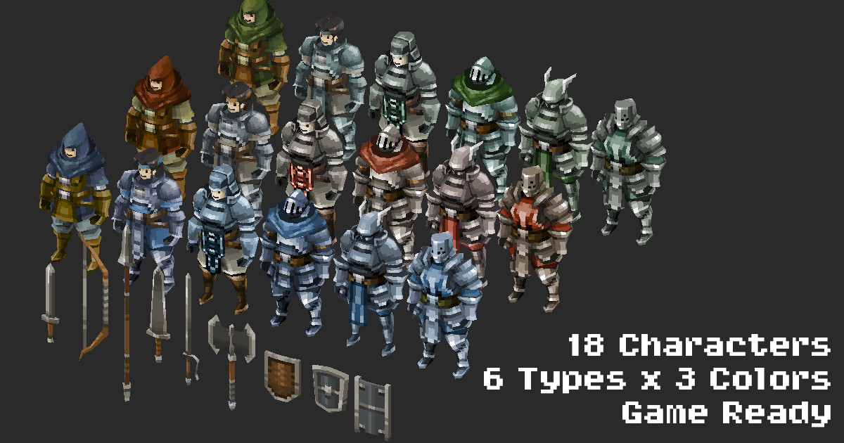LowPoly Pixel Knight