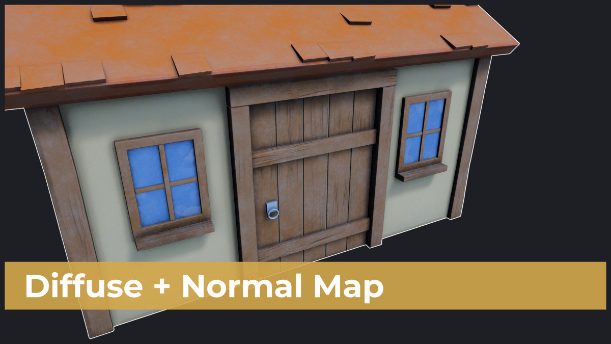 Stylized Medieval Settlement Low Poly