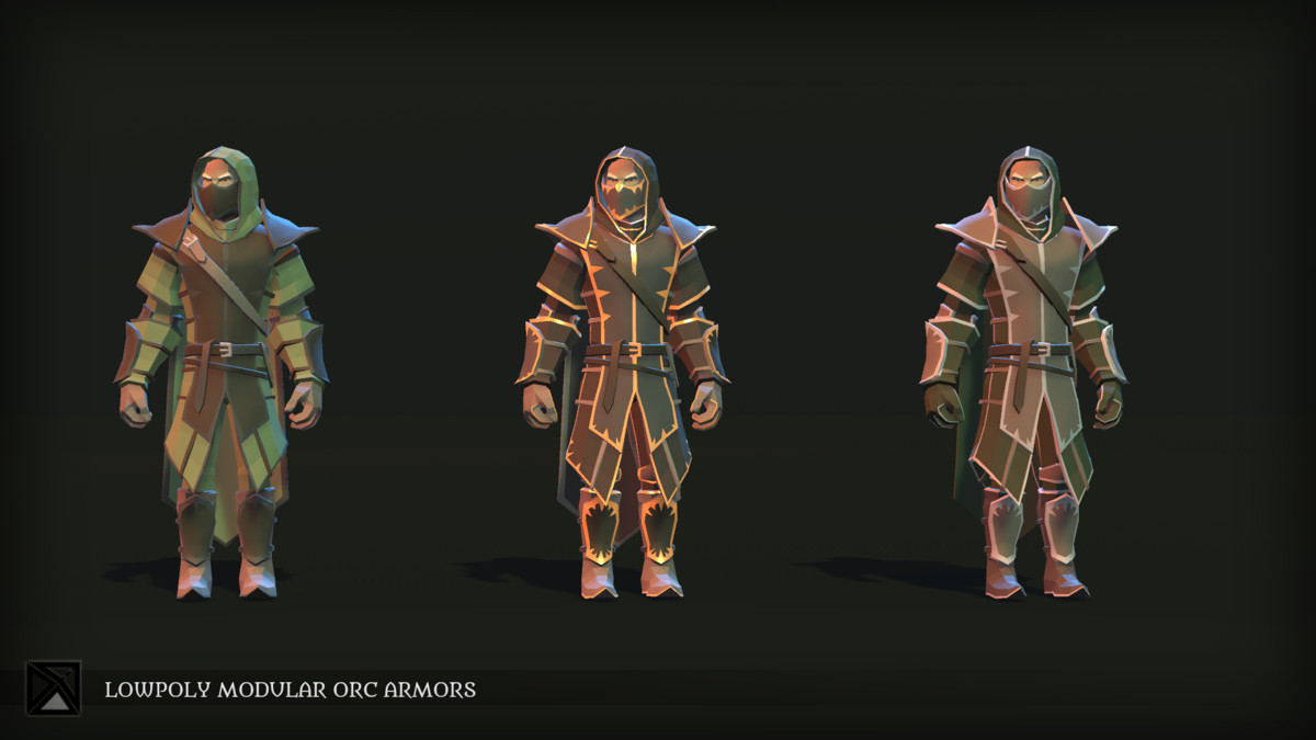 Low Poly Orc Modular Armors - LOWPOLY MEDIEVAL FANTASY SERIES