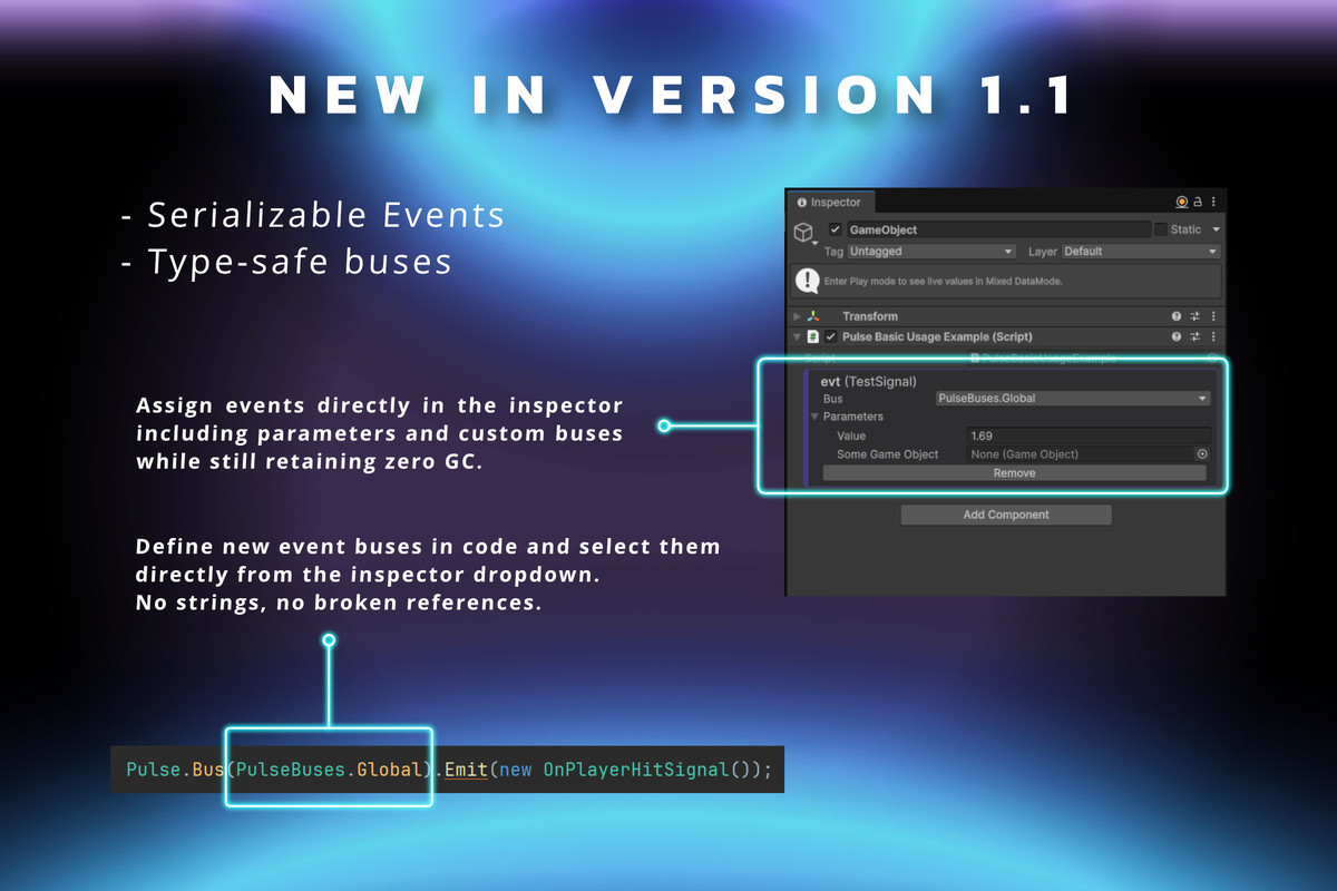 Pulse – GC-Free Event System with Live Debugger
