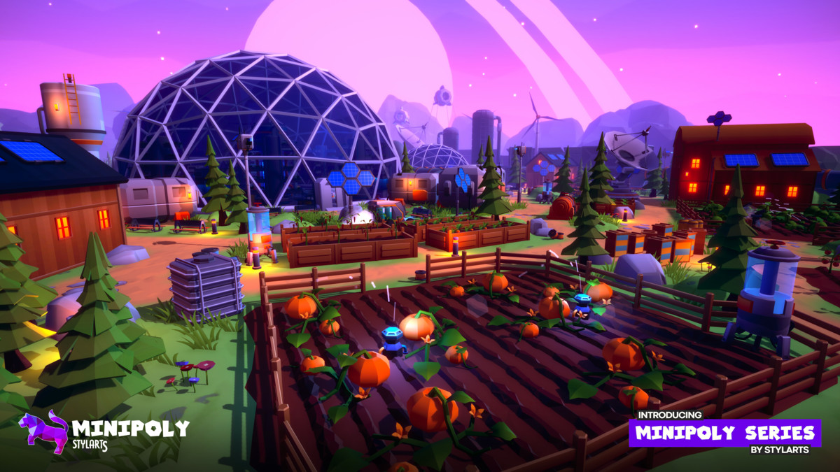 Minipoly Series - Eco-Future Farm Village ( Stylized Lowpoly Environment )